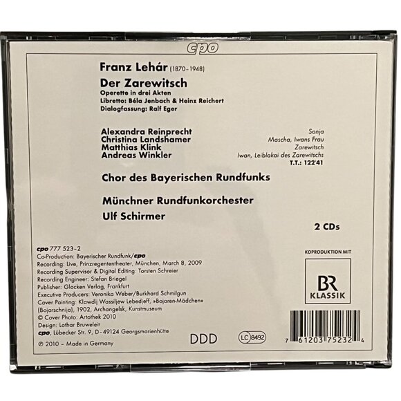 Franz Lehár Der Zarewitsch 2CD Set By CPO Bavarian Radio Choir & Munich Radio Or - Picture 5 of 5